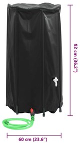 összecsukható PVC víztartály csappal 250 L