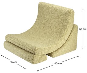 Zöld buklé gyerek fotel Moon – Wigiwama