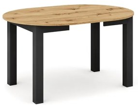 Bővíthető étkezőasztal WILY artisan tölgy/fekete