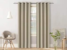 OXFORD bézs függöny 140x270 cm Felfüggesztés: Hullámos sínszalag
