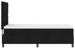 Box Spring Ágy Matrac Fekete Egyszemélyes Szövet