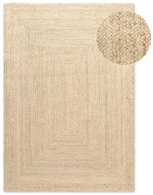 Világos natúr színű kétoldalas-kézi szövésű juta szőnyeg 120x180 cm Juno – Hanse Home