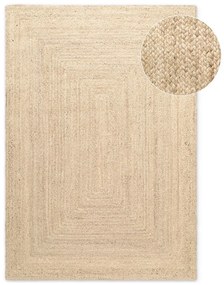 Világos natúr színű kétoldalas kézi szövésű juta szőnyeg 60x90 cm Sharmila Natural White – Hanse Home