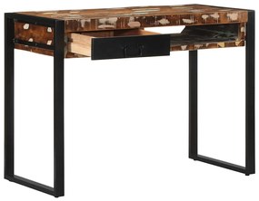 íróasztal többszínű 100x50x75 cm tömörfa, újrahasznosított fa