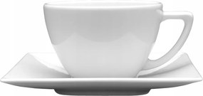 Lubiana Classic Kávés- vagy Teáscsésze Alátéttel, Fehér, 200 ml/14 cm