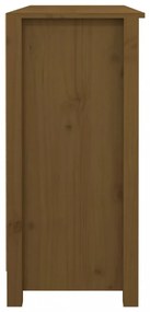 mézbarna tömör fenyőfa tálalószekrény 100x35x74,5 cm