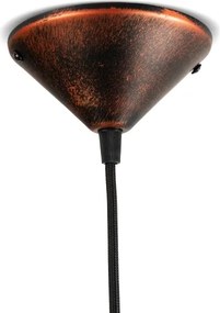 BRILAGI - Kábeles függeszték FORGE 1xE27/60W/230V, átm. 36 cm, patina/réz
