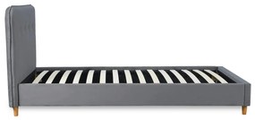 Egyszemélyes ágy 90 cm Dictador (sötétszürke) (ágyráccsal). Akció -15%. 1119048