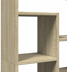 sonoma tölgy színű szerelt fa könyvespolc 72 x 20 x 120 cm