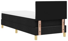 Boxspring ágy matraccal és LED-del - Fekete 80x200 cm Szövet
