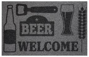 Lábtörlő Beer / Welcome szürke