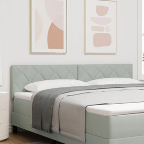 Fejtámla Gyémánt Blokkok Design Világosszürke 180 cm bársonyos