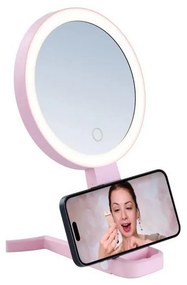 Immax 09102L - LED+CCT dimmelhető kozmetikai tükör SWEET LED/3W/5V rózsaszín