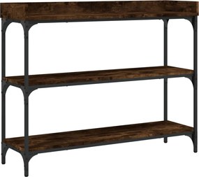 vidaXL sonoma tölgy színű tálalóasztal polcokkal 100 x 30 x 80 cm