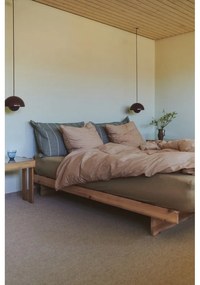 Natúr színű borovi fenyő franciaágy 180x200 cm Kanso – Karup Design