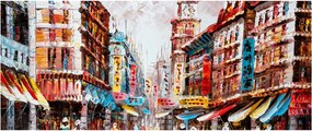 Kép - Hong Kong, olajfestmény (120x50 cm)