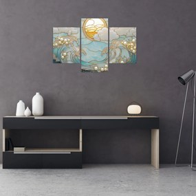 Kép - 3D gyöngyök az óceánban (90x60 cm)