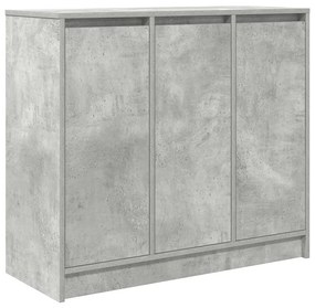 betonszürke szerelt fa tálalószekrény 85x34x76 cm