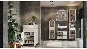 Krémszínű alacsony mosdó alatti szekrény 60x56 cm Salinas – Germania