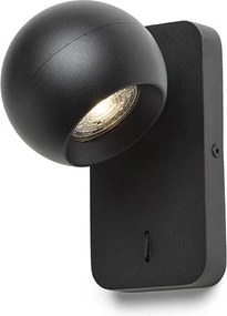 RENDL SIENA nástěnná černá 230V LED GU10 9W
