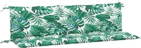 vidaXL 2 db levélmintás oxford szövet kerti padpárna 180 x 50 x 7 cm