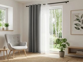 OXFORD világosszürke függöny 140x270 cm Felfüggesztés: Hullámos sínszalag