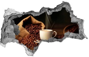 3d lyuk fal dekoráció Kávé csészében nd-b-45991668