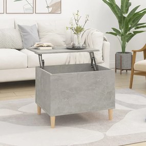 Betonszürke szerelt fa dohányzóasztal 60 x 44,5 x 45 cm