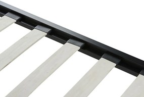 Franciaágy 180 cm CONNET (ágyráccsal) (fekete). 1007228