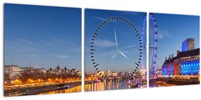 London Eye képe (órával) (90x30 cm)