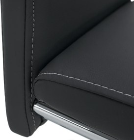 Étkezőszék, sötétszürke/világos varrat, ABIRA NEW