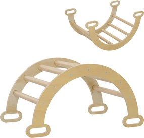 AIYAPLAY Gyerek Mászóívek, Baba Ív, Baba Mozgásfejlesztő Tanfolyam, Beltéri Fa Ringató Játékterület Fiúk és Lányok Részére, 18-48 Hónapos Kisdedeknek,