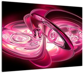 Rózsaszín fraktálos kép (70x50 cm)