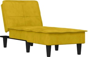 vidaXL citromsárga bársonydívány