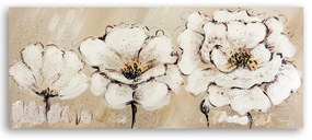 Gario Vászonkép Három fehér virág Méret: 120 x 40 cm