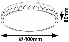 Rabalux 71303 - LED Dimmelhető mennyezeti lámpa MALIN LED/24W/230V 3000-6500K + távirányító