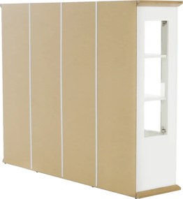 Vitrin MZ6, fehér/grand tölgy, LEON