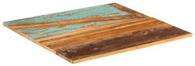 négyszögű tömör újrahasznosított fa asztallap 70x70 cm 15-16 mm