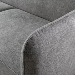 NISA kinyitható L-alakú sarokkanapé tárolóval, szürke, jobb oldali