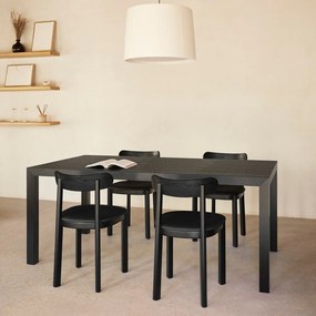 Étkezőasztal tölgyfa asztallappal 75x180 cm Alma – Teulat