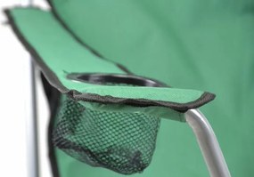 DIVERO Kempingszék párnával zöld