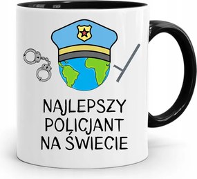 Fekete Bögre A Világ Legjobb Rendőrének, fényképes nyomattal