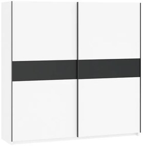 BERNO 200 cm. Gardróbszekrény Fehér/Antracit Színben.
