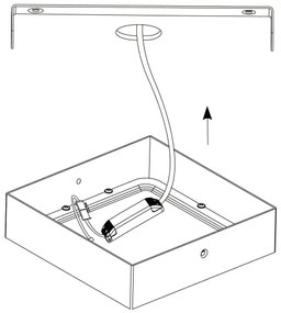 Eglo 97268 - FUEVA 1 LED mennyezeti lámpatest, 1xLED/25W/230V, fehér, négyzetes, 4000K