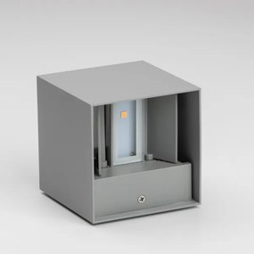 Brilagi - LED Kültéri fali lámpa CUBE LED/6W/230V szürke IP54