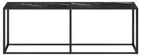 fekete márványszínű edzett üveg tálalóasztal 220 x 35 x 75,5 cm