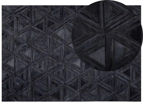 Fekete bőrszőnyeg 160 x 230 cm KASAR Beliani