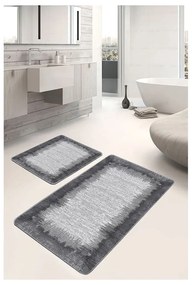 Fekete-szürke fürdőszobai kilépő szett 2 db-os 60x100 cm – Mila Home