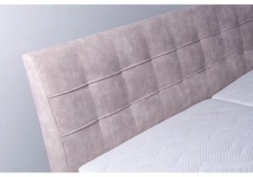 Kárpitozott ágy matraccal és beépített tárolóval VIOLET 160x200 cm bézs