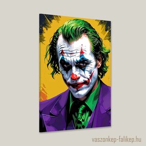 Joker – Pop Art prémium vászonkép – modern karaktererő 40x60cm